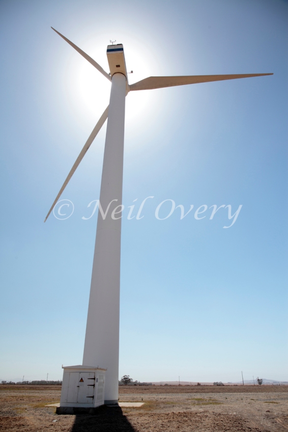 Wind turbine near Malmesbury, Western Cape, South Africa
